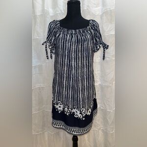 Xhilaration White/Dark Navy Blue Summer Dress - NWT